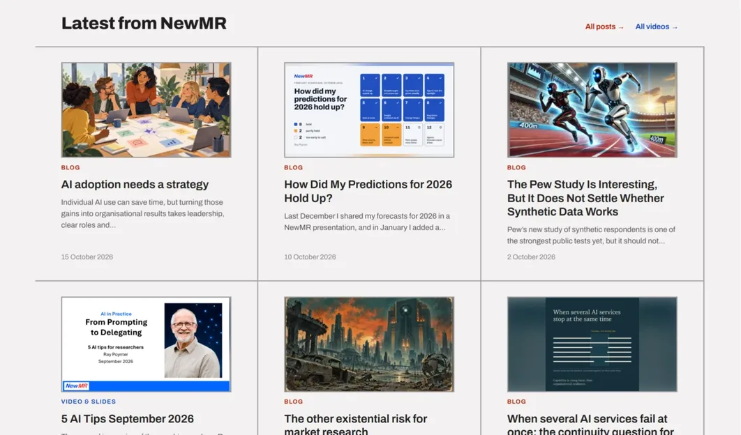Latest posts from NewMR