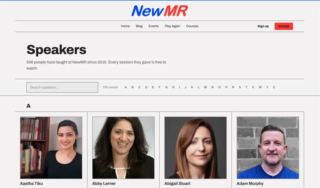 The NewMR speakers directory