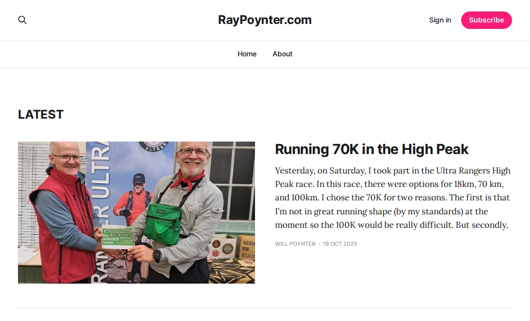Ray Poynter's free personal blog